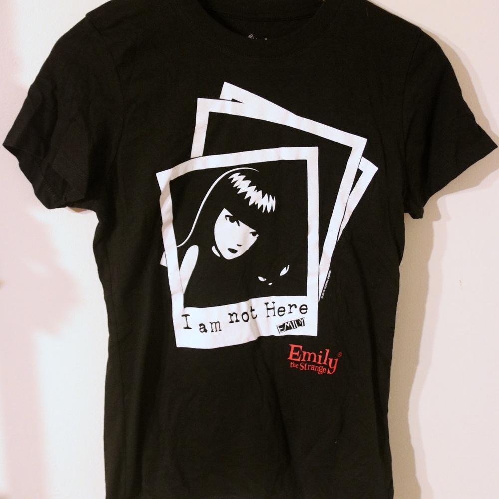 Emily the Strange T-shirt, S, I am not Here. Emily and Sabbath